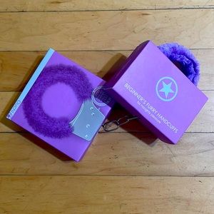 Furry purple handcuffs